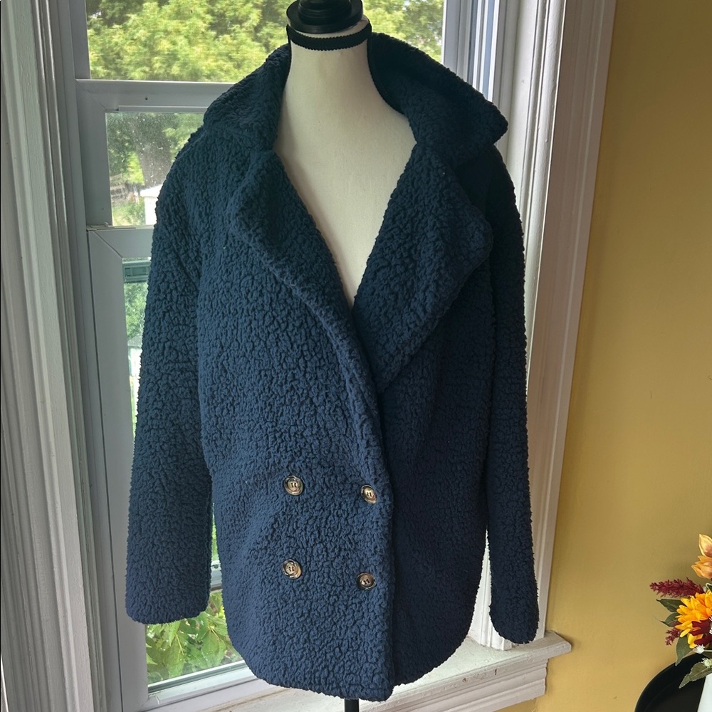 Cozy Navy Teddy Jacket